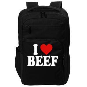 I Heart Love Beef Great Gift Impact Tech Backpack