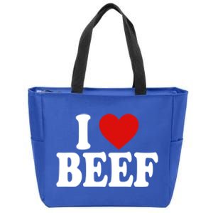 I Heart Love Beef Great Gift Zip Tote Bag