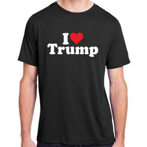 I Heart Love Donald Trump 45 Adult ChromaSoft Performance T-Shirt