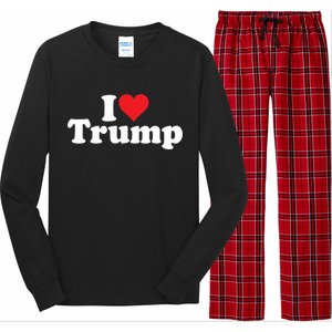 I Heart Love Donald Trump 45 Long Sleeve Pajama Set