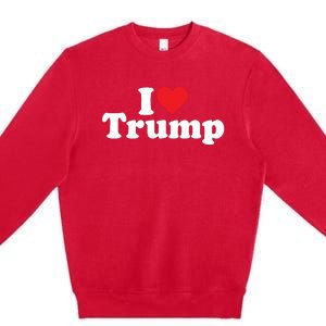 I Heart Love Donald Trump 45 Premium Crewneck Sweatshirt