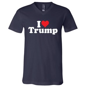 I Heart Love Donald Trump 45 V-Neck T-Shirt