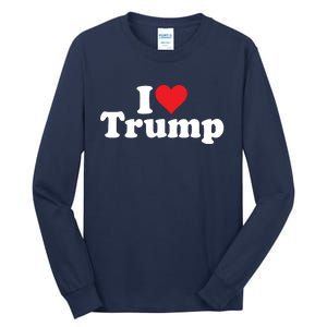 I Heart Love Donald Trump 45 Tall Long Sleeve T-Shirt