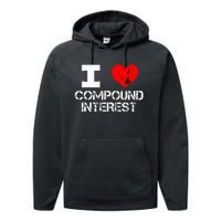 I Heart Love Compound Interest Financial Literacy Campaign Performance Fleece Hoodie