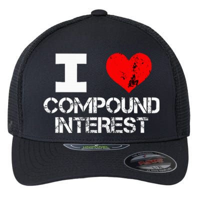 I Heart Love Compound Interest Financial Literacy Campaign Flexfit Unipanel Trucker Cap