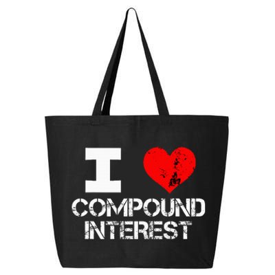 I Heart Love Compound Interest Financial Literacy Campaign 25L Jumbo Tote