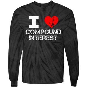 I Heart Love Compound Interest Financial Literacy Campaign Tie-Dye Long Sleeve Shirt