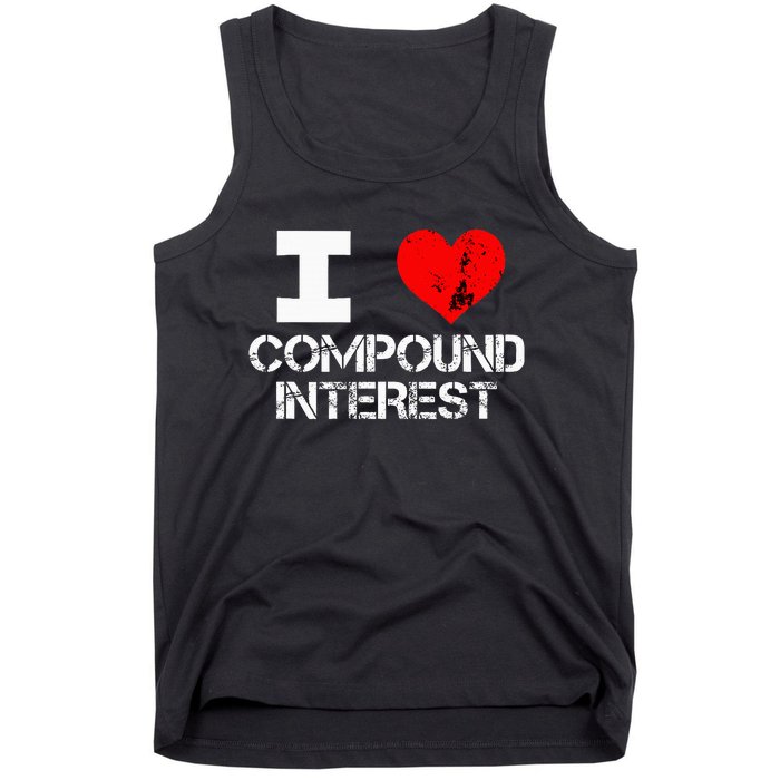 I Heart Love Compound Interest Financial Literacy Campaign Tank Top