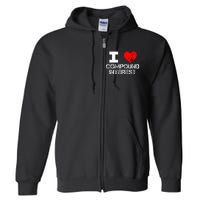 I Heart Love Compound Interest Financial Literacy Campaign Full Zip Hoodie