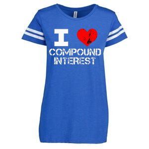 I Heart Love Compound Interest Financial Literacy Campaign Enza Ladies Jersey Football T-Shirt