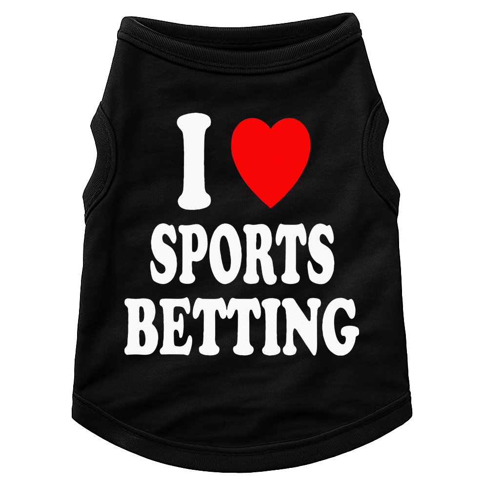 I Heart (Love) Sports Betting Wagering Predicting Gambling Doggie Tank