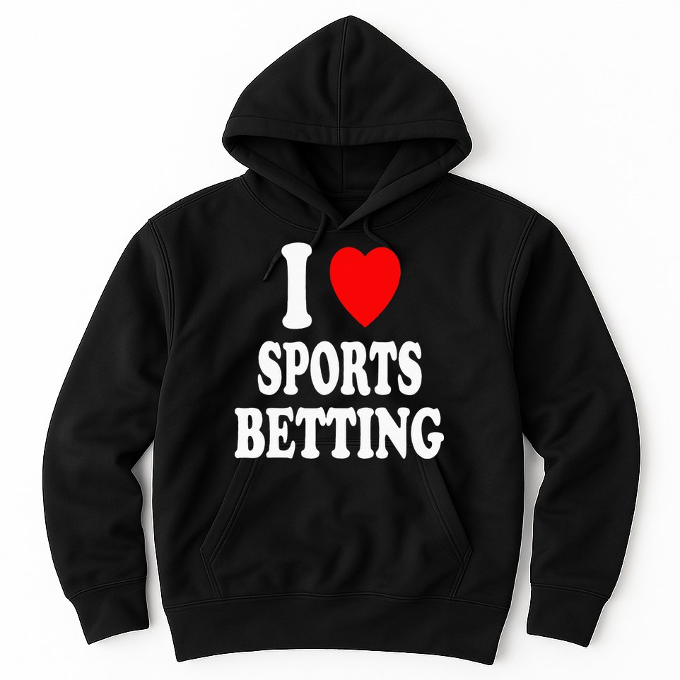 I Heart (Love) Sports Betting Wagering Predicting Gambling Hoodie