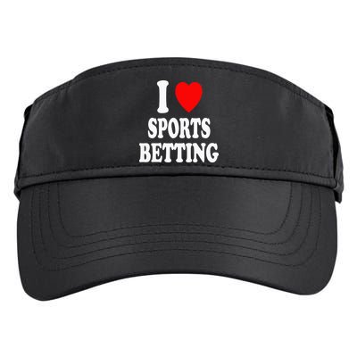 I Heart (Love) Sports Betting Wagering Predicting Gambling Adult Drive Performance Visor