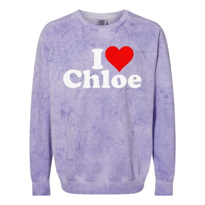 I HEART LOVE CHLOE Colorblast Crewneck Sweatshirt