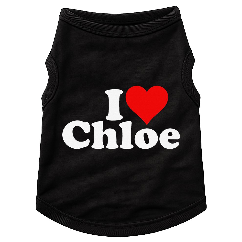 I HEART LOVE CHLOE Doggie Tank