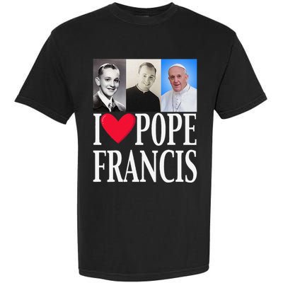 I Heart Love Pope Francis Is Dope Prays Catholic Prayers .Png Garment-Dyed Heavyweight T-Shirt