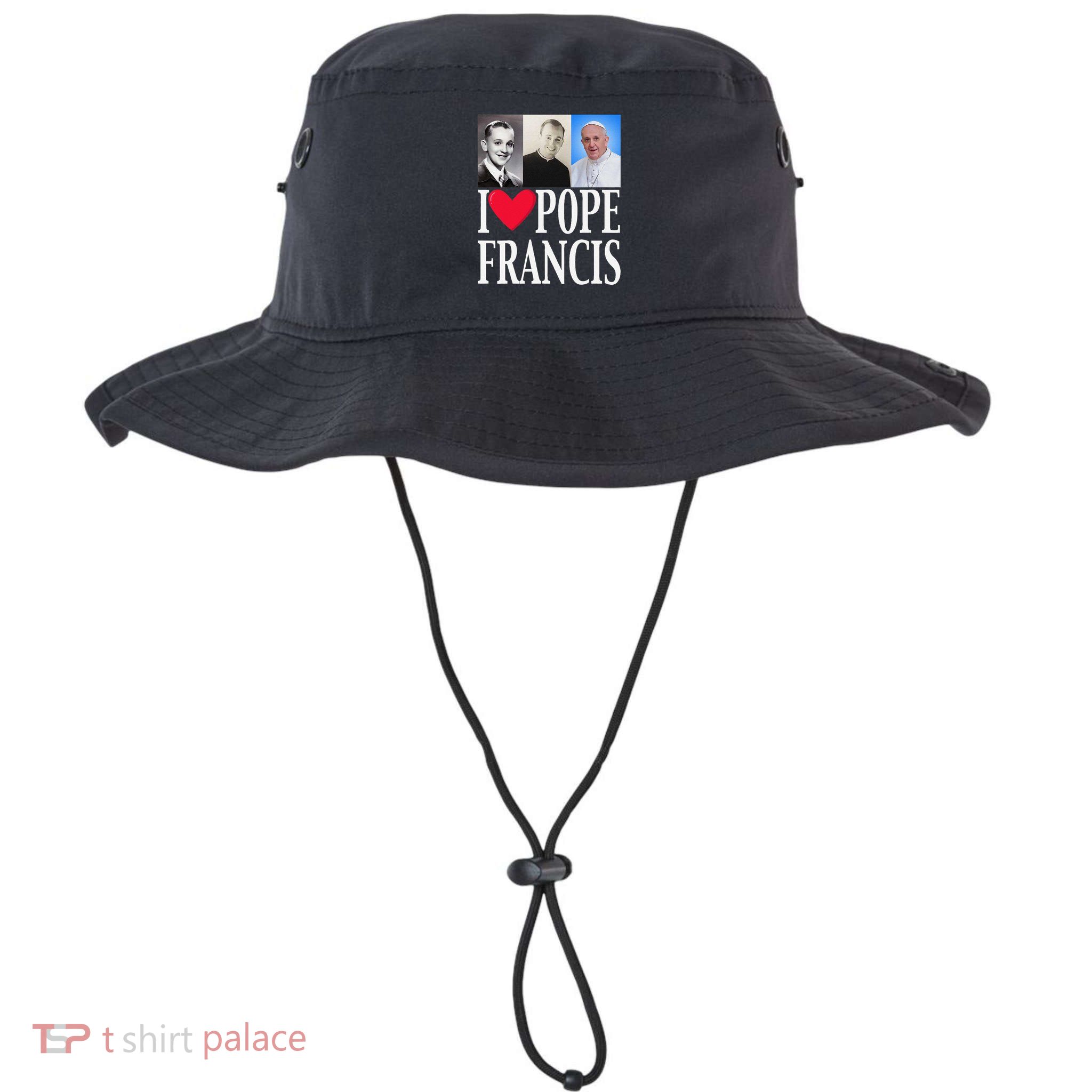 I Heart Love Pope Francis Is Dope Prays Catholic Prayers .Png Bucket Hat