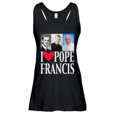 I Heart Love Pope Francis Is Dope Prays Catholic Prayers .Png Ladies Essential Flowy Tank