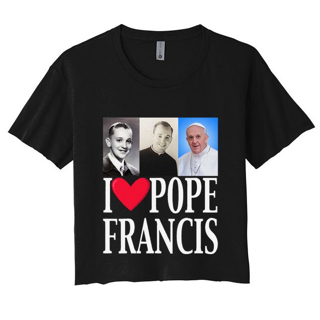 I Heart Love Pope Francis Is Dope Prays Catholic Prayers .Png Crop Top