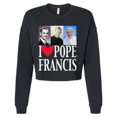 I Heart Love Pope Francis Is Dope Prays Catholic Prayers .Png Cropped Pullover Crew