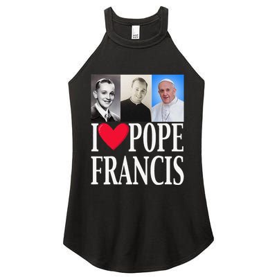 I Heart Love Pope Francis Is Dope Prays Catholic Prayers .Png Women's Perfect Tri Rocker Tank