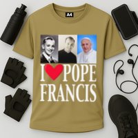 I Heart Love Pope Francis Is Dope Prays Catholic Prayers .Png Cooling Performance Crew T-Shirt