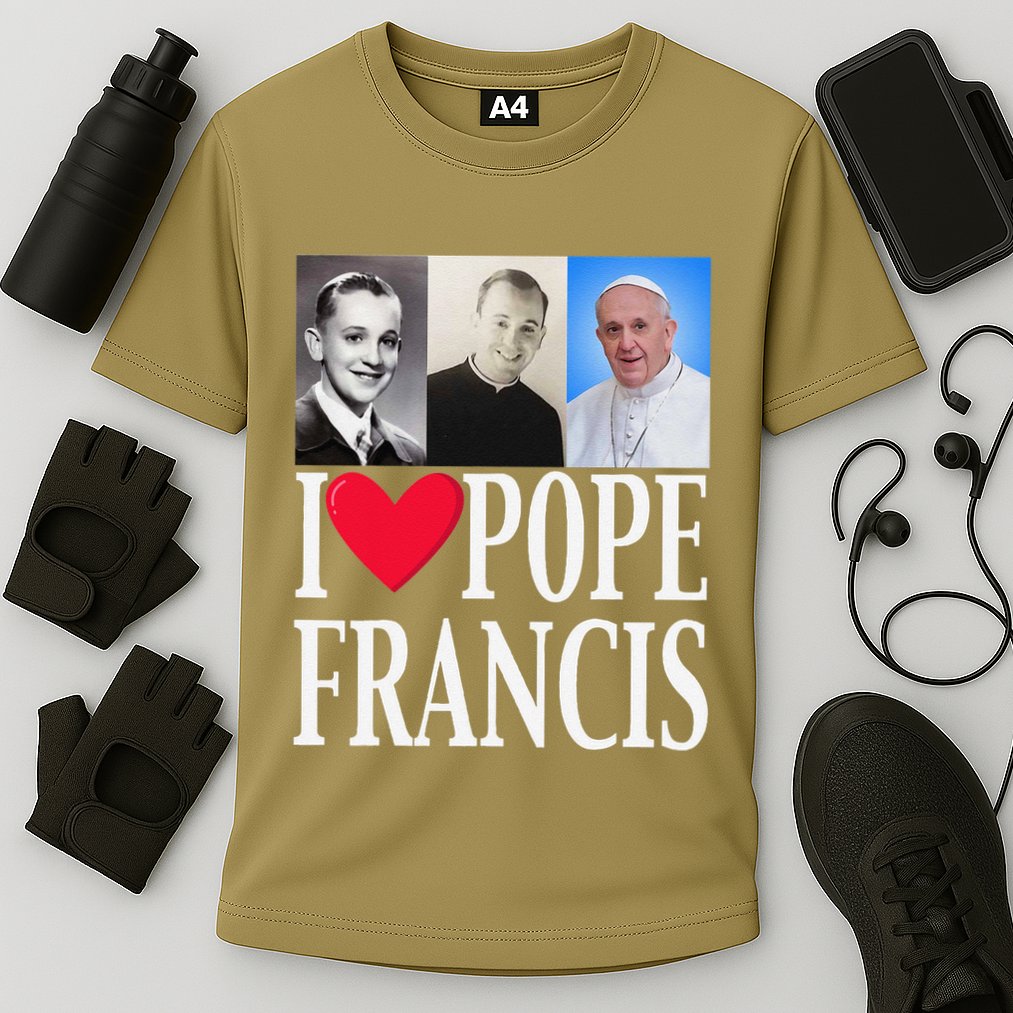 I Heart Love Pope Francis Is Dope Prays Catholic Prayers .Png Cooling Performance Crew T-Shirt