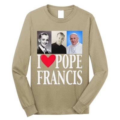 I Heart Love Pope Francis Is Dope Prays Catholic Prayers .Png Long Sleeve Shirt