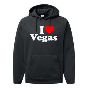 I Heart Love Las Vegas Nevada Performance Fleece Hoodie