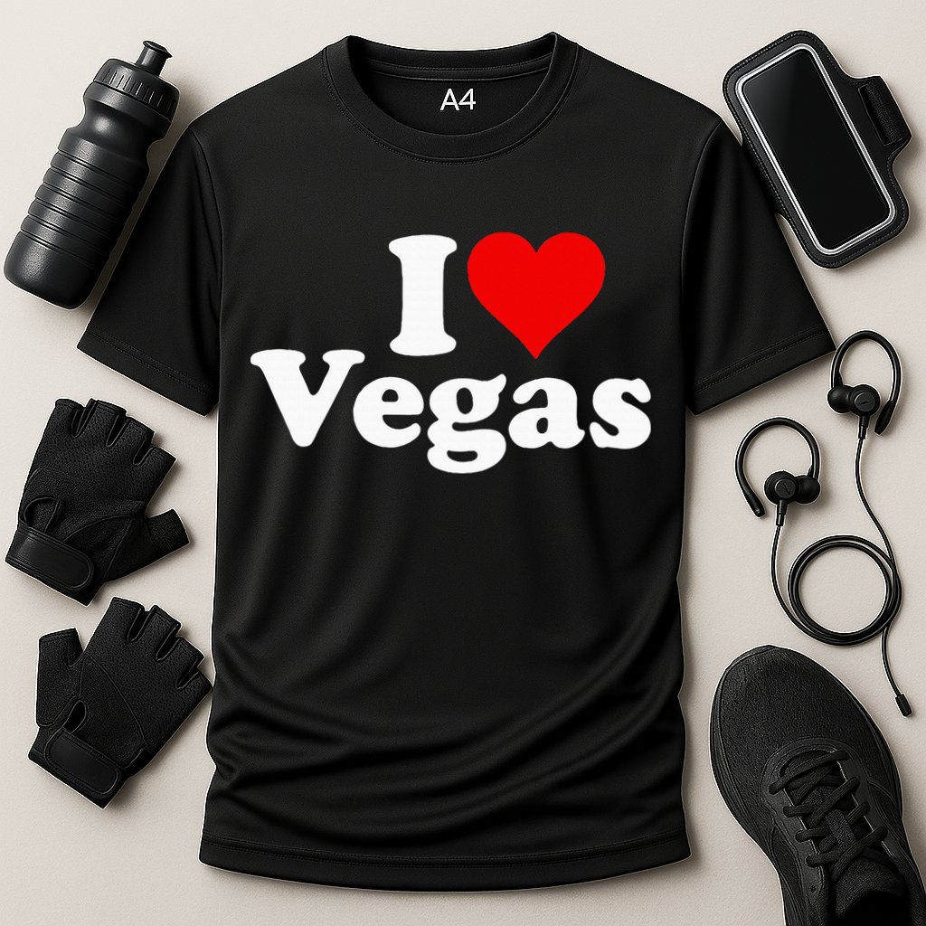 I Heart Love Las Vegas Nevada Cooling Performance Crew T-Shirt