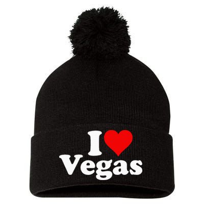 I Heart Love Las Vegas Nevada Pom Pom 12in Knit Beanie
