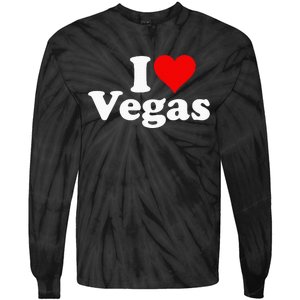 I Heart Love Las Vegas Nevada Tie-Dye Long Sleeve Shirt