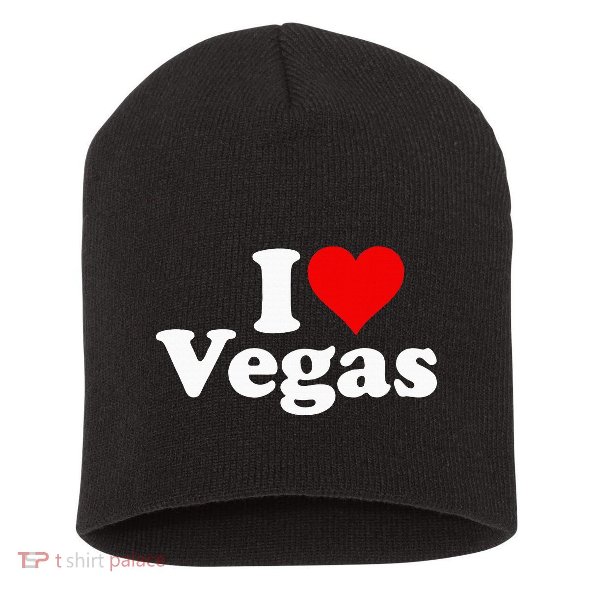 I Heart Love Las Vegas Nevada Short Acrylic Beanie