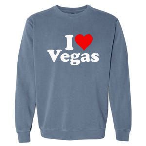 I Heart Love Las Vegas Nevada Garment-Dyed Sweatshirt