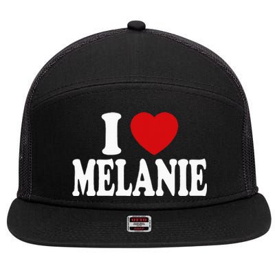 I Heart Love Melanie 7 Panel Mesh Trucker Snapback Hat