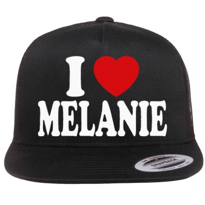 I Heart Love Melanie Flat Bill Trucker Hat