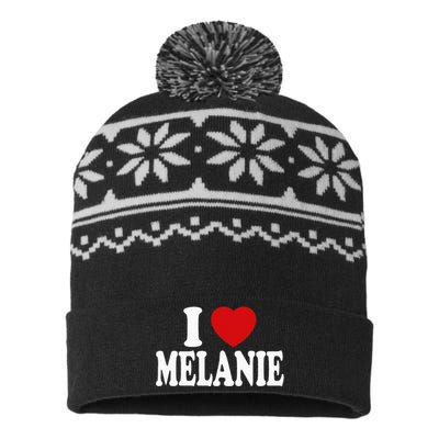 I Heart Love Melanie USA-Made Snowflake Beanie