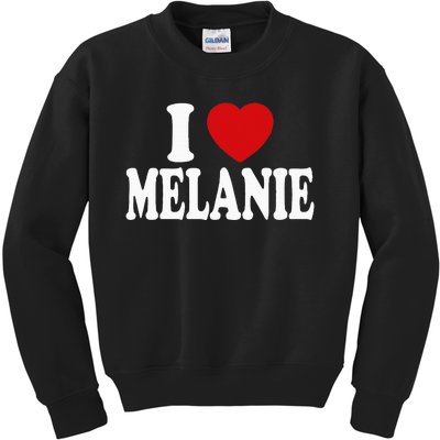 I Heart Love Melanie Kids Sweatshirt