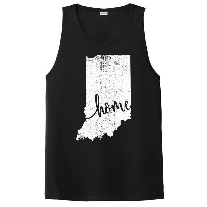 Indiana Home Love Vintage State Map Outline PosiCharge Competitor Tank