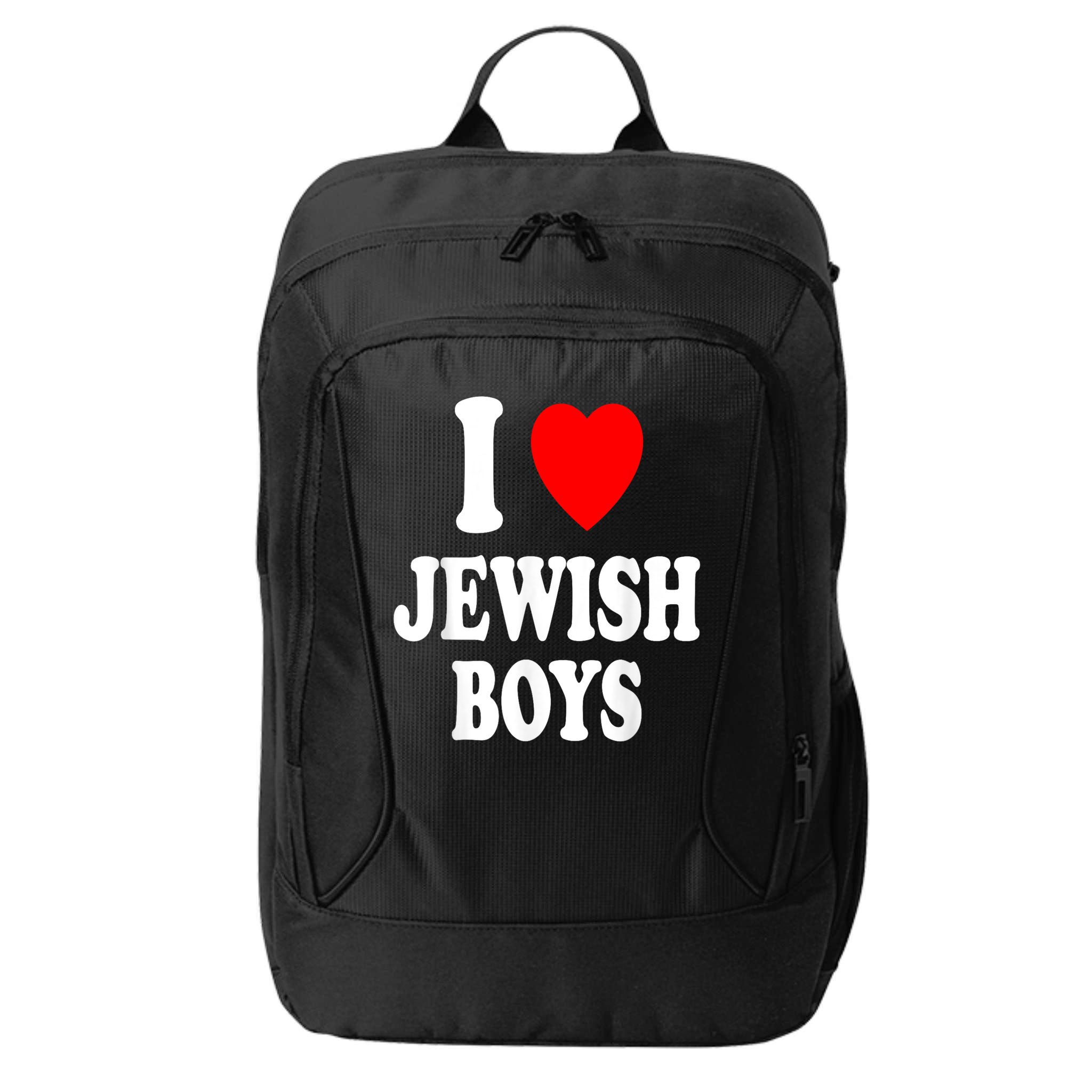 I Heart (Love) Jewish Boy_S Hebrew Israel Attraction City Backpack