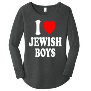 I Heart (Love) Jewish Boy_S Hebrew Israel Attraction Women's Perfect Tri Tunic Long Sleeve Shirt