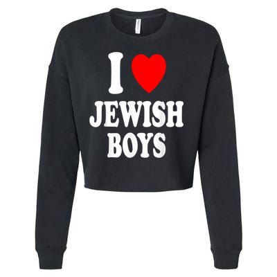 I Heart (Love) Jewish Boy_S Hebrew Israel Attraction Cropped Pullover Crew