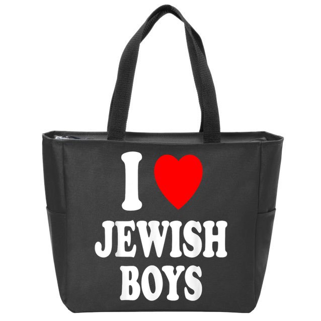 I Heart (Love) Jewish Boy_S Hebrew Israel Attraction Zip Tote Bag
