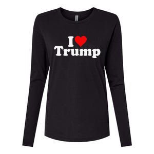 I HEART LOVE DONALD TRUMP 45 Womens Cotton Relaxed Long Sleeve T-Shirt