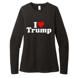 I HEART LOVE DONALD TRUMP 45 Womens CVC Long Sleeve Shirt