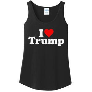 I HEART LOVE DONALD TRUMP 45 Ladies Essential Tank