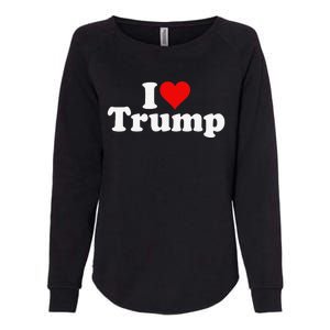 I HEART LOVE DONALD TRUMP 45 Womens California Wash Sweatshirt