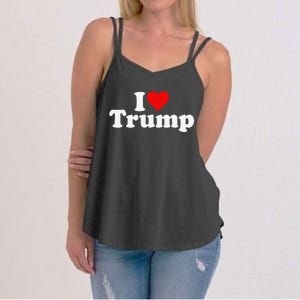 I HEART LOVE DONALD TRUMP 45 Women's Strappy Tank