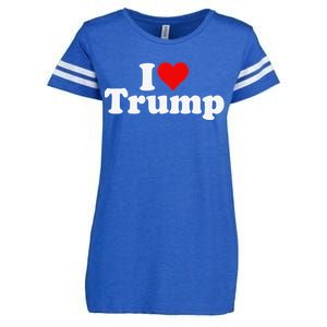 I HEART LOVE DONALD TRUMP 45 Enza Ladies Jersey Football T-Shirt