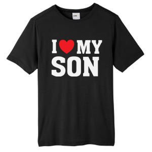 I Heart Love My Son Gift Proud Parent Mom Mother Dad Cute Gift Tall Fusion ChromaSoft Performance T-Shirt